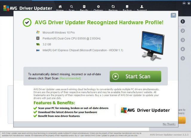 free avg driver updater registration key 2018 free
